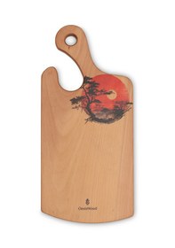 Resim Yekpare Masif Ahşap Sunum Kesme Tahtası Desenli Kayın Large 3 