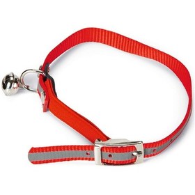 Resim Beeztees Kedi Boyun Tasması, Fosforlu Kırmızı, 24,5-29,5cm 