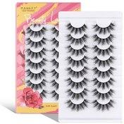 Resim Shineyee 8 Çift Uzun 3d Takma Kirpik - Doğal Görünüm, Rahat Kullanım, Yeniden Kullanılabilir 