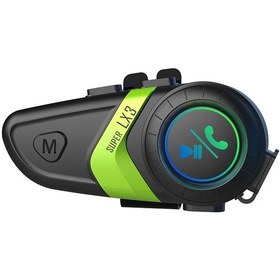 Resim Motosiklet Kask Bt5.0 Kulaklık Kablosuz Sürme Interkom Kiti Gürültü Azaltma Kulaklık Eller Serbest Stereo Müzik İçin Su Geçirmez Otomatik Cevap 