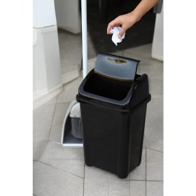 Resim PremiumPort Şık 5 Litre Banyo Çöp Kovası, Kapaklı, Modern ve Kullanışlı Tasarım 