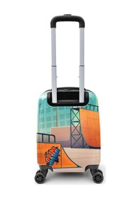 Resim Coral High Kids Çivit Neon Turuncu Kaykay Desenli Çocuk Valizi 16742 