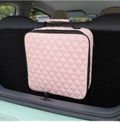 Resim Topnotch Büyük Kapasiteli Beyaz Yapay Deri Çizilmeye Dayanıklı Bagaj Saklama Kutusu Fermuarlı 