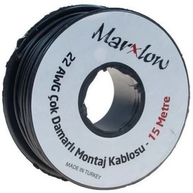 Resim Çok Damarlı Montaj Kablosu 22Awg 15 Metre Siyah 