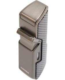 Resim Cohiba Tek Torch Pürmüz Delici İğneli Karbon Desenli Metal Puro Çakmağı 