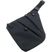 Resim Youmex Erkekler İçin Siyah Nilon Outdoor Çanta - Su Geçirmez, Çok Amaçlı, Bel/büst Çantası, Kolay Erişim Çantaları Sol Omuz Siyah 