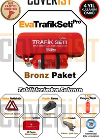Resim COVERİST Eva Trafik Seti Plus - 1 KG Yangın Tüpü - 4 Yıllık - Kırmızı - Bronz Paket 