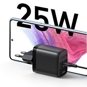 Resim Anker 312 Samsung Pps Destekli 25w Siyah Usb-C Şarj Cihazı A2642 