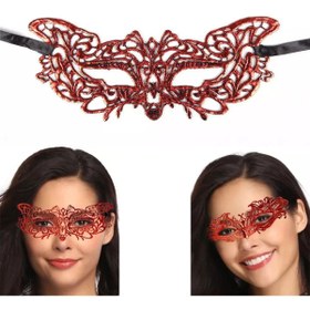 Resim shopwave Kırmızı Dantel Masquerade Maskesi 9 No (5047) 