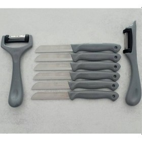 Resim Solingen 6'lı Meyve-sebze-doğrama Bıçağı Ve 2'li Soyacak 8'li Set Gri Metal 
