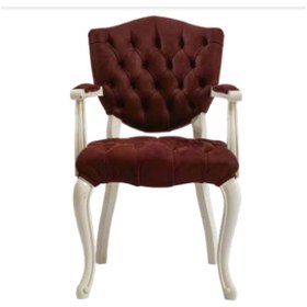 Resim Bengimobilya Sandalye Zus034 Kapitone Model Kolçak Kayın Lükens Parlak Boya 