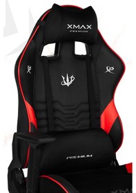 Resim Rio Terletmez Kısmi Derili Kadife Kumaş Kırmızı Siyah Gaming Oyuncu Koltuğu -2 Siyah 