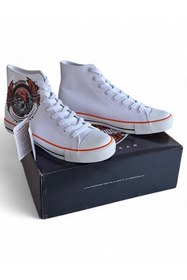 Resim Harley Davidson Pıstburghh Unisex Kadın /erkek Beyaz Bağcıklı Sneaker 