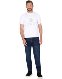 Resim Knox Kirkstone Korumalı Denim Motosiklet Pantolonu Kısa Bacak Mavi 