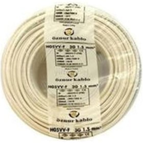 Resim Öznur Ttr Kablo 3 x 1.5 Beyaz 100 Metre 