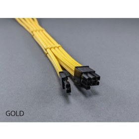 Resim OEM Mm 6+2 Pin Sleeved Vga (e.kartı) Uzatma Kablosu Gold 