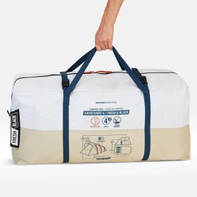 Resim Decathlon Quechua 4 Kişilik Şişme Kamp Çadırı Air Seconds 4.1 Fresh&Black 1 Odalı Kum Renkli Dayanıklı Malzeme 