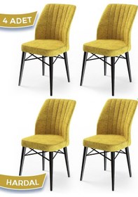 Resim Canisa Concept Canisa Flex Serisi Gürgen Ayaklı 1.sınıf Sandalye , 4 Adet , Hardal , Ayaklar Siyah Sandalyeler Hardal Ayaklar Siyah 