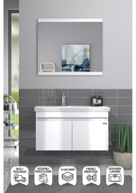 Resim Pierre Cardin Summer 85 Cm Snow White Banyo Dolabı Beyaz 