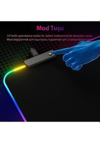 Resim Powermaster Pm-25114 Xl Rgb Gaming Mouse Pad 14 Modlu 