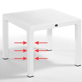 Resim Rattan Masa Ayağı 2 Adet - Beyaz 