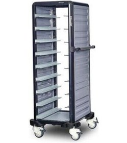 Resim Gastrolley Tekli Termo Tepsi Arabası, 9 Tepsi Kapasiteli, 2 Yanı Kapalı 57 X 71 X 149 Cm 