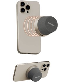 Resim Momax 1-Vibe Go Magnetic Wireless Taşınabilir Gerçek Kablosuz Hoparlör (Gri) 