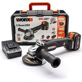 Resim TeknoKapsül WX813 20VOLT 4.0AH. Li-Ion Tek Akülü 115MM Kömürsüz Profesyonel Şarjlı Avuç Taşlama 