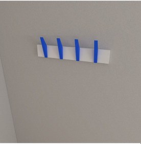 Resim Hepsi3boyutlu Modern Duvar & Kapı Kanca Askılık - 4 Adet Mavi Kanca Askılık - Model No : 4 Mavi 