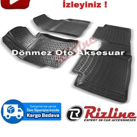 Resim Toyota Corolla Uyumlu 3D Paspas Havuzlu Siyah 2013-2018 Arası Rizline N11.25493 