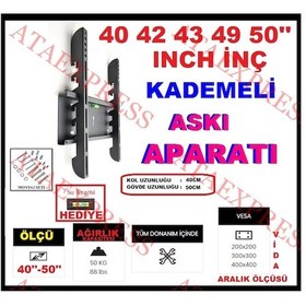 Resim Lg Uyumlu 40'' 42'' 43'' 47'' 49'' 50'' Inch İnç Tv Askı Aparatı 