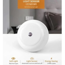 Resim Renklimestore Duvara Monte LED Gece Lambası, Alacakaranlık Sensörlü, 0.5W Duvar Fişli Gece Lambası, Koridor, Merdiven, Mutfak, Banyo Için, 6'lı Paket Yuvarlak Tasarım 