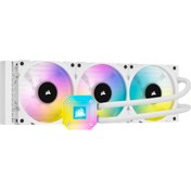 Resim Corsair Corsaır Cw-9060051-ww Icue H150i Elıte Capellıx Beyaz Rgb 360mm Işlemci Sıvı Soğutucu 