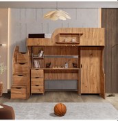 Resim Ranza, Litera Ranza Dolap Çalışma Masası Koyu Ceviz 90 X 190 CM 