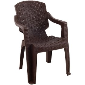 Resim Luna Golf Rattan Koltuk Kahverengi 