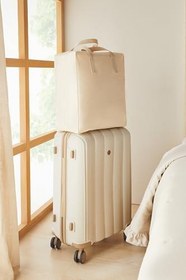 Resim Ocean Home Textile Bej Balıksırtı Ayakkabı Taşıma Seyahat Çantası 36 x 41 x 20 cm 