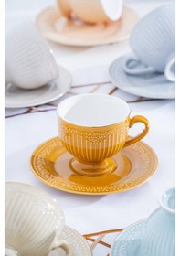 Resim Acar Moira 6 Kişilik Kahve Fincan Takımı - 100 Ml Renkli 