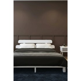 Resim Renazzo Mobilya Lotus Modern Ahşap Karyola - Özel Tasarım 2'li Başlık Detaylı Modern Masif Çam Karyola 