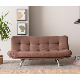 Resim Pafu Hippo Üçlü Yataklı Koltuk Keten Açık Kahverengi Açık Kahverengi 