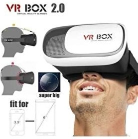 Resim Vrbox VR Box Sanal Gerçeklik Gözlüğü Kumandalı Kullanım İçin Uygun Yeni Nesil Tasarım 