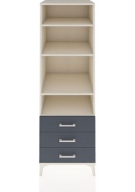 Resim Kronos Dolap 4 Raflı 3 Çekmeceli 60x59x182 Aytaşı-antrasit Aytaşı 