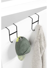 Resim 2 Adet Kapı Arkası Askılık Duvar Elbise Askılığı Portmanto Organizer Askı Metal Siyah Siyah 