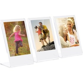 Resim Tenfowee 3 Adet Akrilik Masaüstü Foto Çerçevesi - Fujifilm Instax Mini Serisi 8,8+,70,7s,90,25,26,50s,9 İçin Şeffaf Stant 