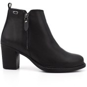 Resim Gönderi R Kadın Siyah Fermuarlı Kalın Topuklu Bot Gkzb13420431 Siyah 