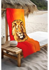 Resim Dijital Baskı Plaj Deniz Havlusu Genç Sportif Aslan Desen Peştamal Hvl0236 Renkli 