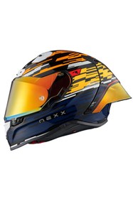 Resim Nexx X.R3R Glıtch Racer Karbon Turuncu-Mavi Kask 