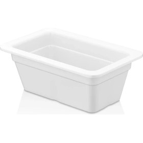 Resim Külsan 11400.CW - Happy Chef Gn. 1/4 Krem Beyaz 4'lü Küvet Seti 26,5X16,2 Cm, Thermoset Melamin 