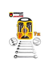 Resim Germany Style 7'li Krom Vanadyum Çelik Profesyonel Cırcırlı Kombi 