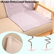 Resim LOVYCO Çok Amaçlı Çarşaf,örtü Tutucu, Sabitleyici ,kaydırmaz Nevresim Örtü Düzenleyici Düğme 10 Adet 