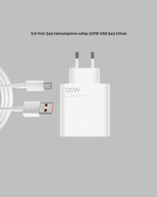 Resim Drnds 120 Watt Turbo Şarj Cihazı Xiaomi Redmi Note 10 11 12 Uyumlu 